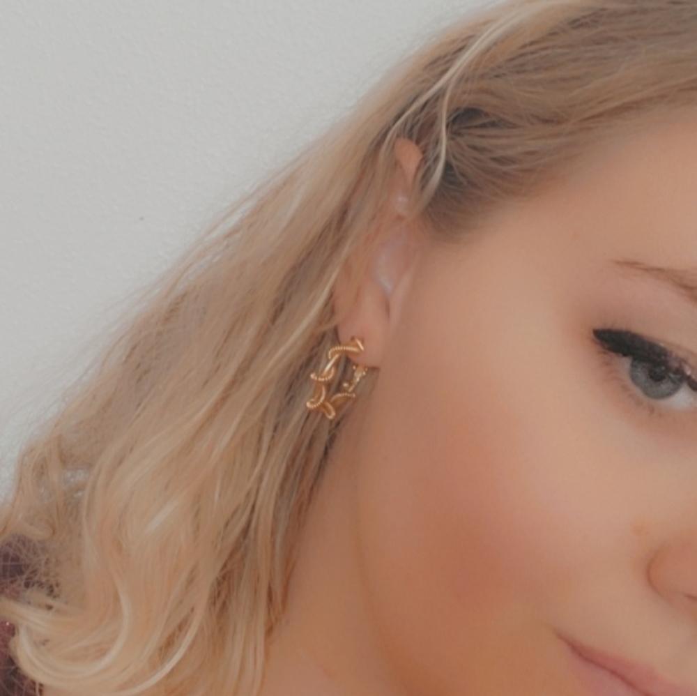 Mini Gold Hoops - Picture 6 of 6